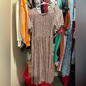 Aerie Brown Floral Women’s Dress